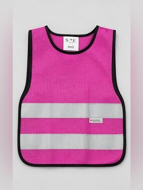 SIFE Kids Pink Reflective Safety Vest XS High Visibility Mesh 3M Scotchlite